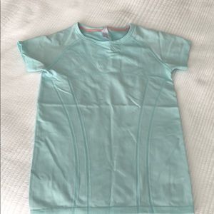 Ivivva sz 12 Lt blue short sleeve shirt. Like new!